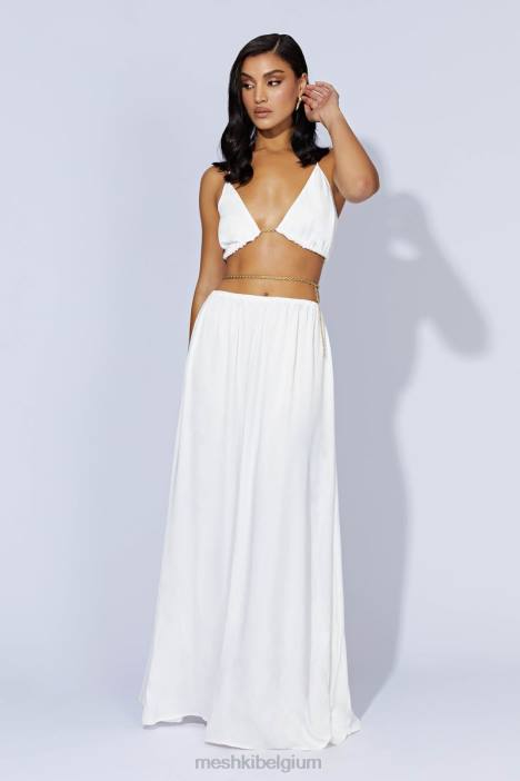 maxi-jurk met ketting van colette Meshki wit N4JN650 kleding