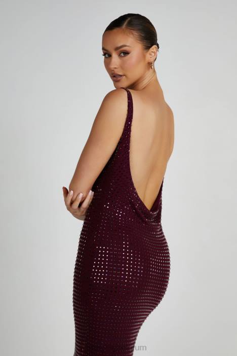 pam vierkante maxi-jurk met diamanten Meshki BES N4JN128 kleding