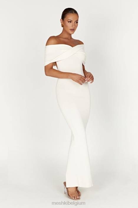 terese off-shoulder gebreide maxi-jurk Meshki room N4JN299 kleding