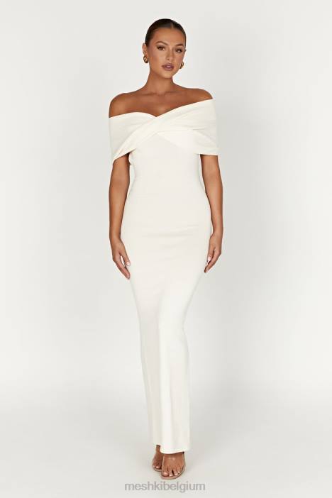 terese off-shoulder gebreide maxi-jurk Meshki room N4JN299 kleding