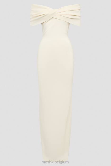 terese off-shoulder gebreide maxi-jurk Meshki room N4JN299 kleding