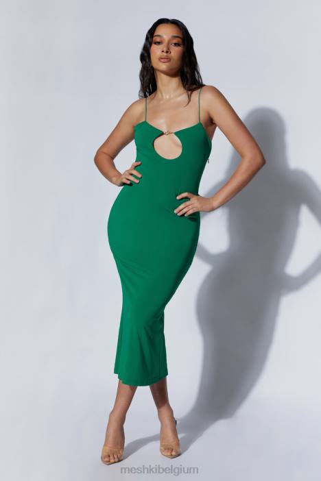 Ariya hardware midi-jurk Meshki smaragd N4JN631 kleding