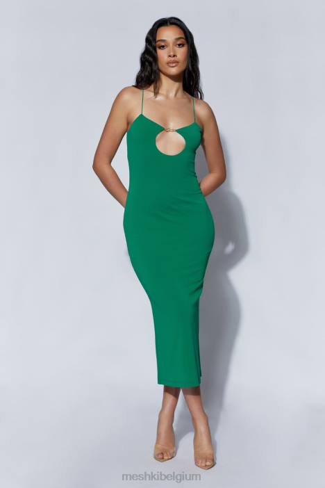 Ariya hardware midi-jurk Meshki smaragd N4JN631 kleding