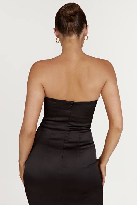 Bryony bodycon midi-jurk met cupmaat Meshki zwart N4JN393 kleding