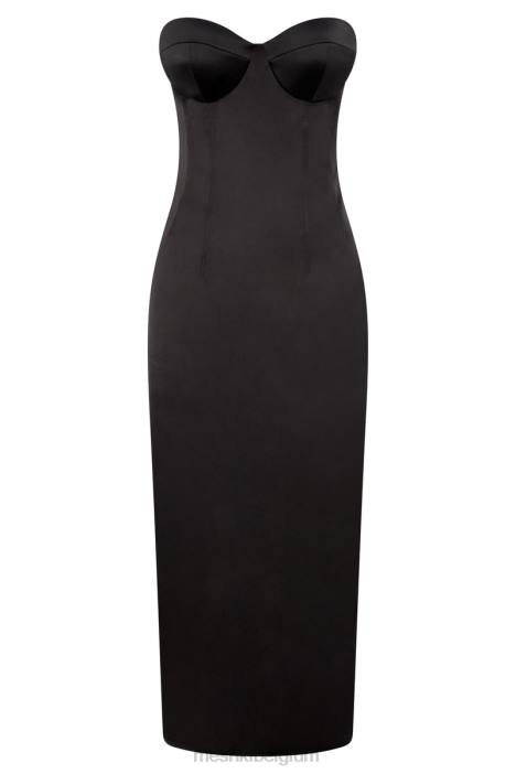 Bryony bodycon midi-jurk met cupmaat Meshki zwart N4JN393 kleding