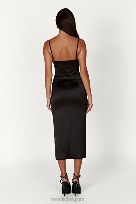Camelia korset midi-jurk Meshki zwart N4JN601 kleding