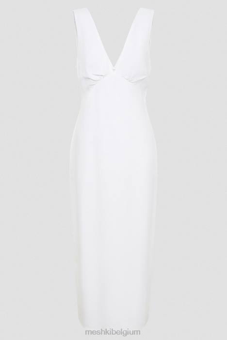 Elspeth linnen midi-jurk Meshki wit N4JN332 kleding
