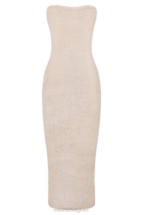 Friya strapless midi-jurk van tapegaren Meshki tarwe N4JN566 kleding