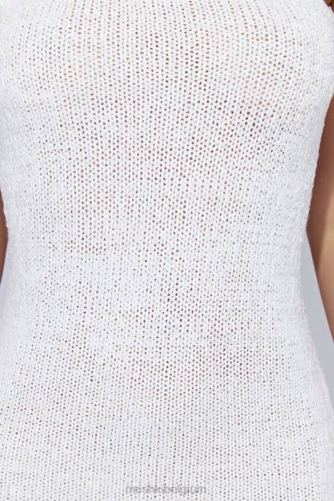 Friya strapless midi-jurk van tapegaren Meshki wit N4JN621 kleding