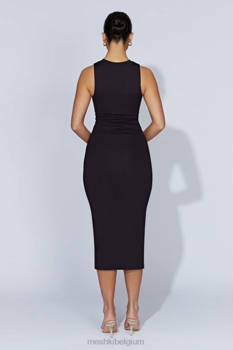 Jill mouwloze tank midi-jurk Meshki zwart N4JN467 kleding