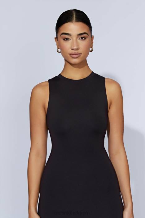 Jill mouwloze tank midi-jurk Meshki zwart N4JN467 kleding