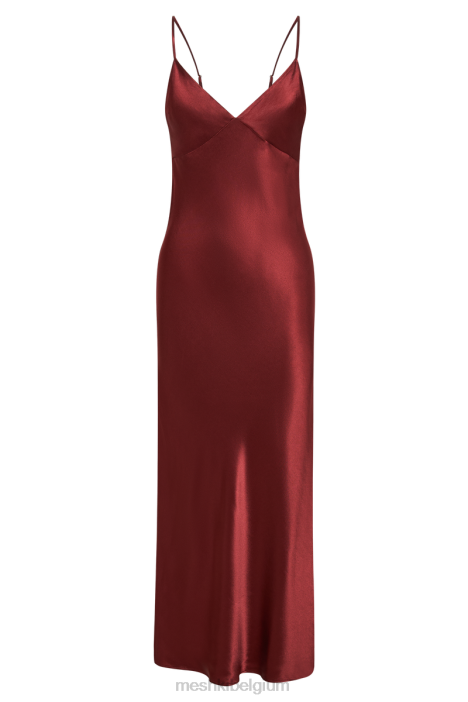 Kiko midi-jurk van satijnchiffon Meshki BES N4JN16 kleding