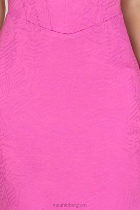 Maggie midi-jurk met korset Meshki roze roze N4JN580 kleding