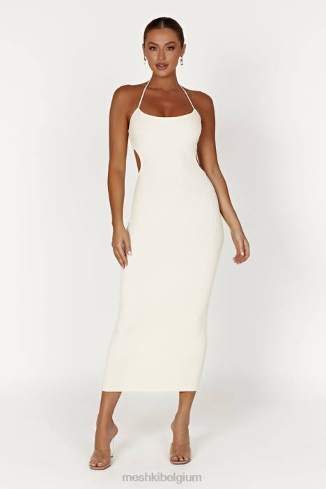 Morgan halter gebreide midi-jurk Meshki room N4JN401 kleding