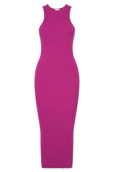 Sienna gebreide midi-jurk Meshki paars N4JN718 kleding