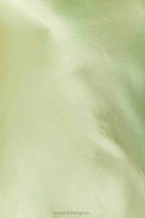 Tyler strapless satijnen midi-jurk Meshki pistache groen N4JN343 kleding