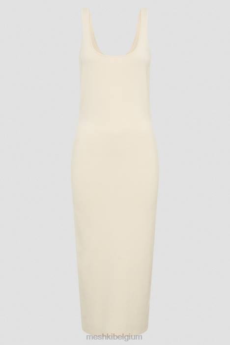 janie gebreide midi-jurk zonder rug Meshki room N4JN291 kleding