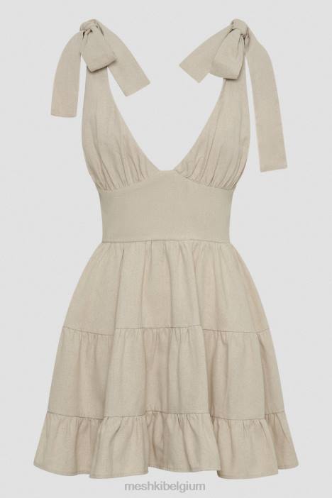 Aurelia linnen mini-jurk Meshki natuurlijk N4JN178 kleding