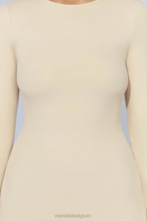 Bayley mini-jurk met uitlopende mouwen Meshki room N4JN554 kleding