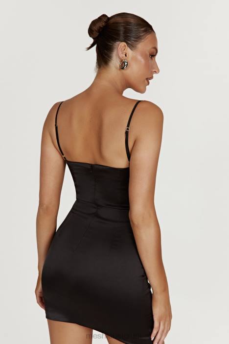 Bridget korset mini-jurk Meshki zwart N4JN397 kleding