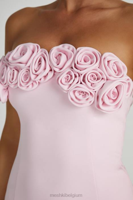 Brooks Rose mini-jurkje Meshki roze blos N4JN113 kleding