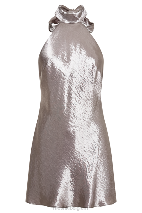 Cartia halter mini-jurk met strik Meshki bronzen N4JN140 kleding