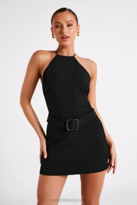 Diana passende mini-jurk Meshki zwart N4JN70 kleding