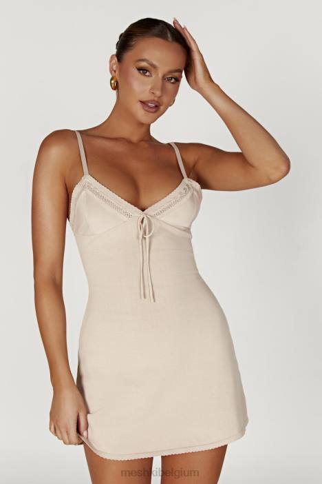 Ellis pointelle gebreide mini-jurk Meshki bot N4JN282 kleding