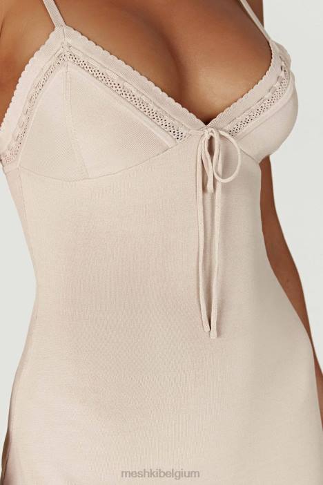 Ellis pointelle gebreide mini-jurk Meshki bot N4JN282 kleding