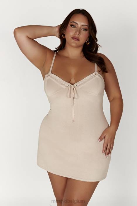 Ellis pointelle gebreide mini-jurk Meshki bot N4JN282 kleding