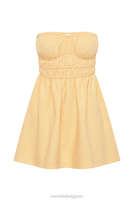 Eloise strapless linnen mini-jurk Meshki mango N4JN364 kleding