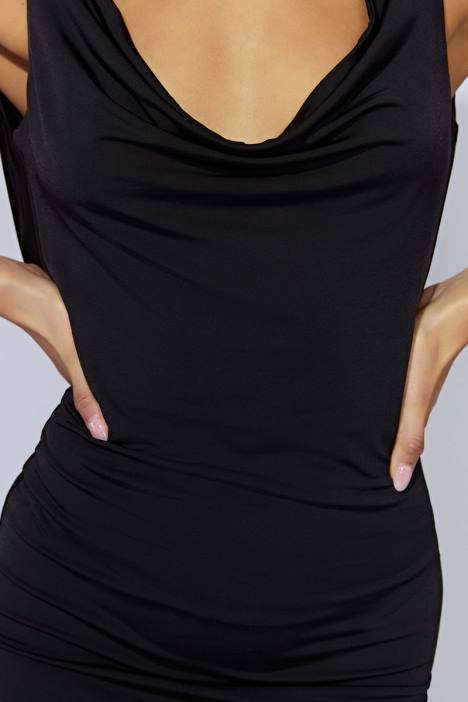 Juliette mini-jurk met kap Meshki zwart N4JN562 kleding