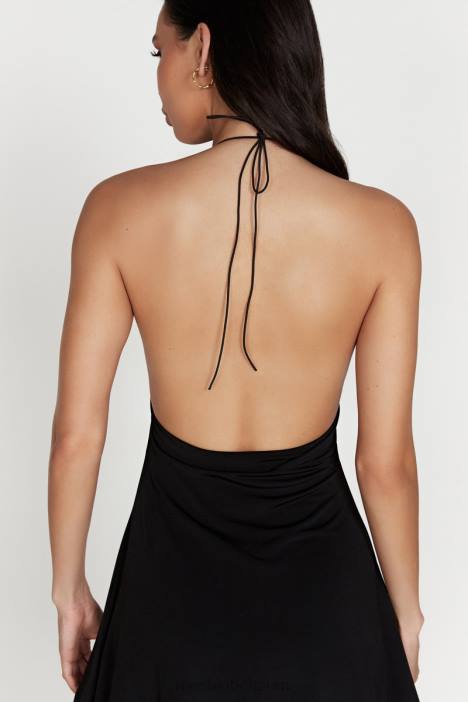 Kehlani halter mini-jurkje Meshki zwart N4JN610 kleding