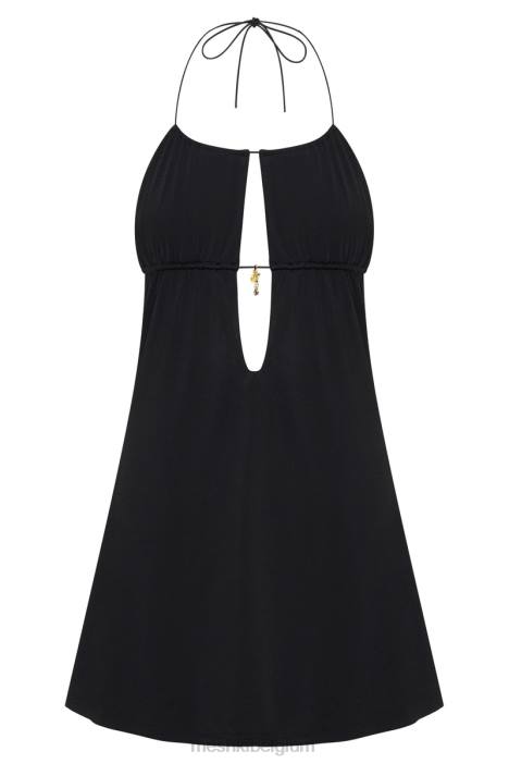Kehlani halter mini-jurkje Meshki zwart N4JN610 kleding