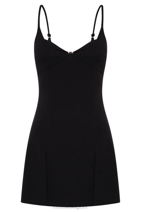 Lex tweekleurige mini-jurk Meshki zwart N4JN441 kleding