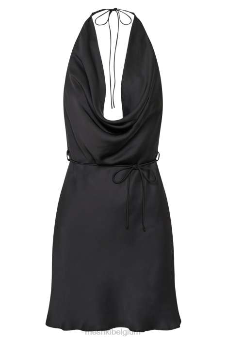 Lorena halter mini-jurk Meshki zwart N4JN25 kleding