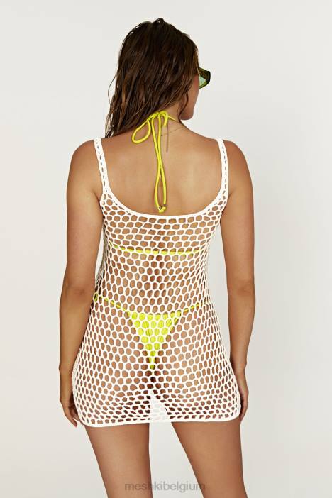 Maris gehaakte mini-jurk Meshki wit N4JN736 kleding