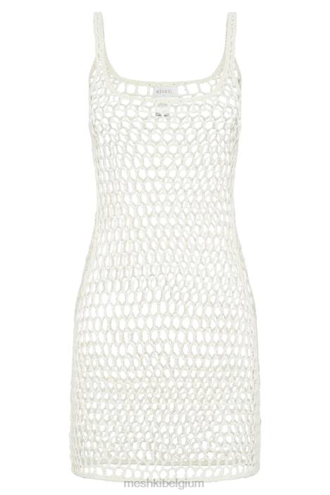 Maris gehaakte mini-jurk Meshki wit N4JN736 kleding