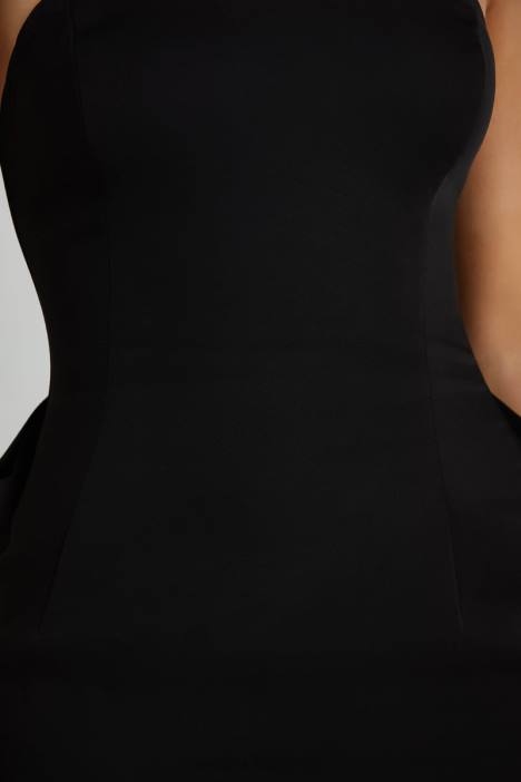 Meredith strapless mini-jurk met strik Meshki zwart N4JN216 kleding