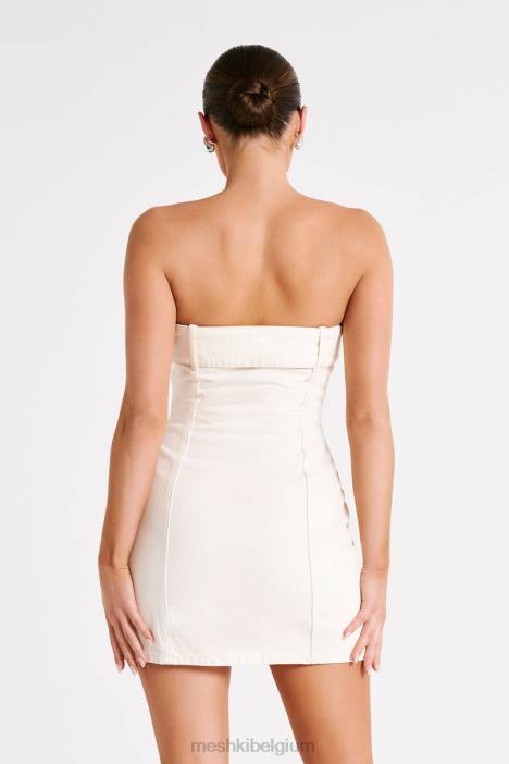 Mini-jurk van teddi-denim Meshki ecru N4JN105 kleding