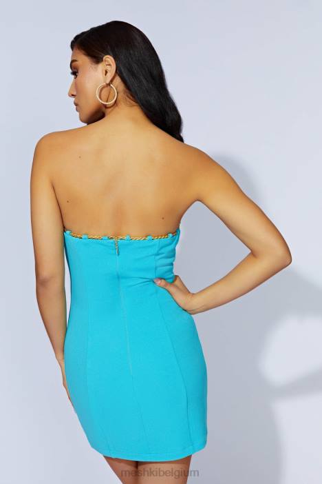 Mini-jurkje met noelle-ketting Meshki aquamarijn N4JN590 kleding