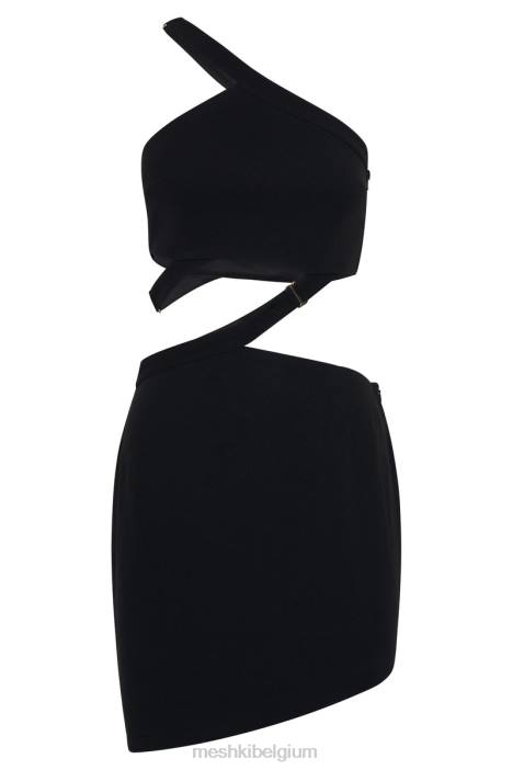 Oriane mini-jurk met e-haak Meshki zwart N4JN730 kleding