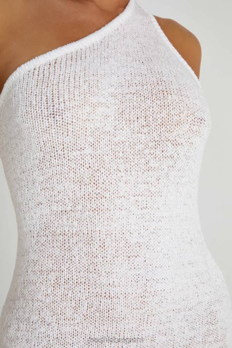 Paisley gebreide mini-jurk Meshki wit N4JN132 kleding