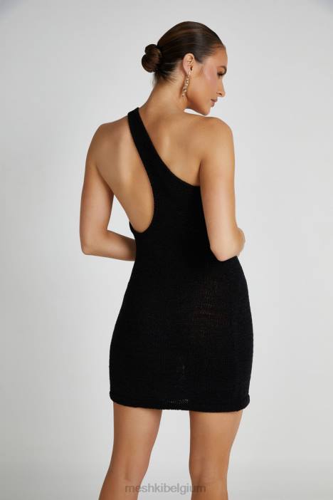 Paisley gebreide mini-jurk Meshki zwart N4JN139 kleding