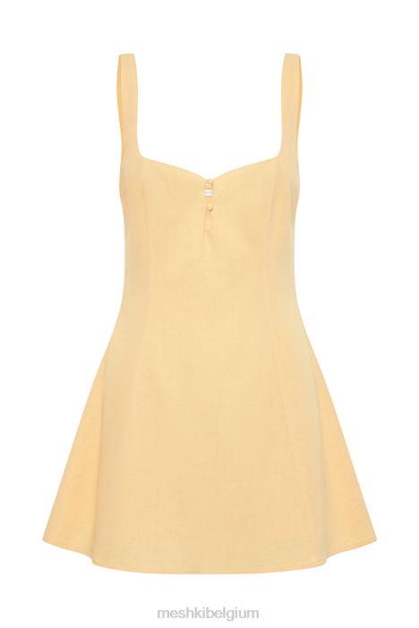 Tandie linnen flare mini-jurk Meshki mango N4JN394 kleding