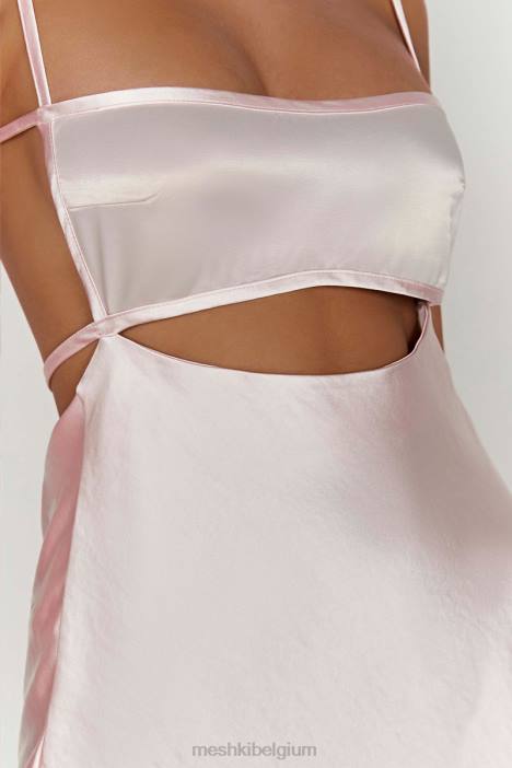 Veda tweekleurige mini-jurk Meshki roze blos N4JN614 kleding