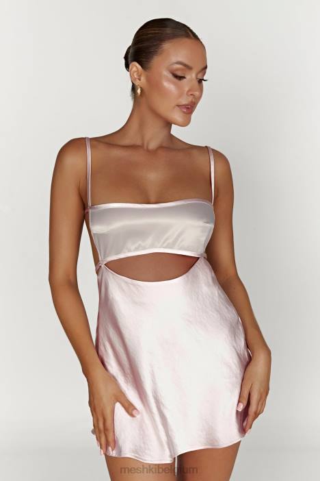 Veda tweekleurige mini-jurk Meshki roze blos N4JN614 kleding