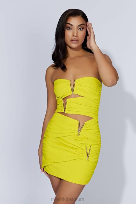 Victorie v-hardware mini-jurk Meshki fris groen N4JN627 kleding