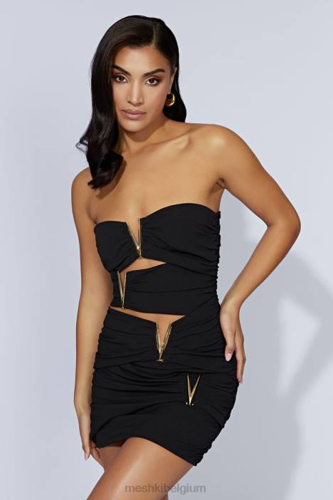 Victorie v-hardware mini-jurk Meshki zwart N4JN636 kleding