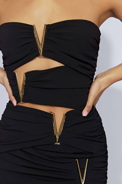 Victorie v-hardware mini-jurk Meshki zwart N4JN636 kleding